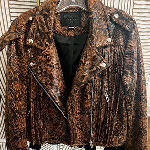 Blank NYC snake fringe jacket